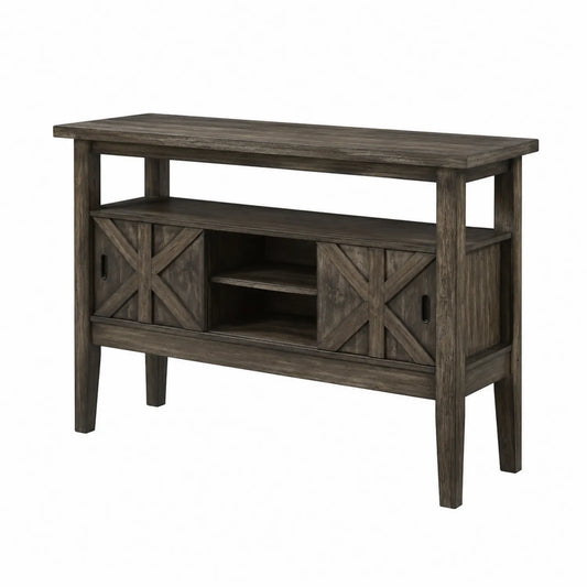 Sideboard Holz Dunkelbraun 150x40x80 cm