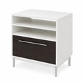 Aktenschrank mit Schublade und Regalböden MDF Weiß/Braun
